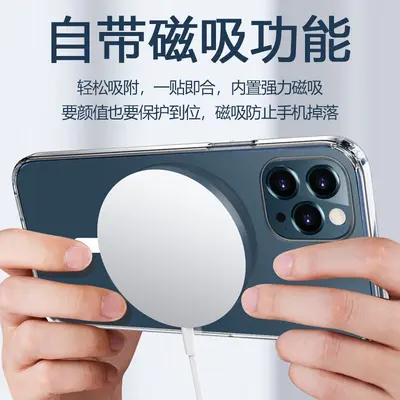 Transparente Magnethülle für iPhone 13 und 14, kabelloses Laden kompatibel