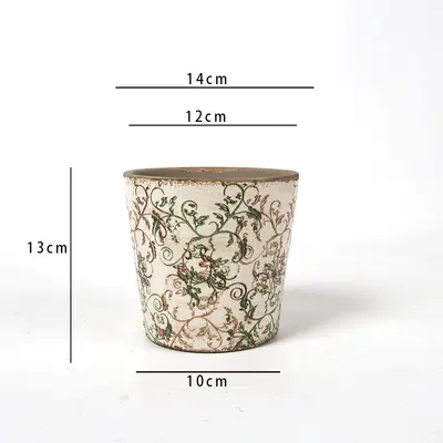 Retro Ceramic Planter Blue and White Porcelain Succulent Pot - 10