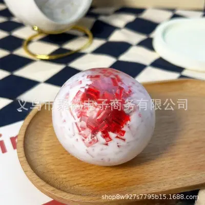 Simulated Strawberry Stress Ball, Filled Squeeze Toy - 13