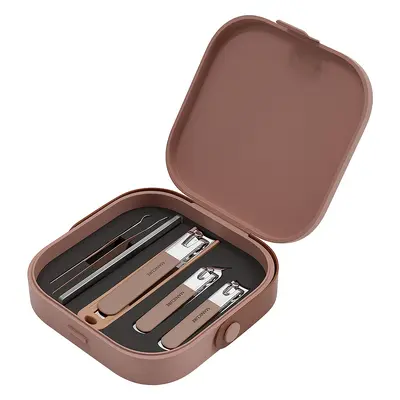 Nail clipper set with ear pick, portable box, stainless steel - 11