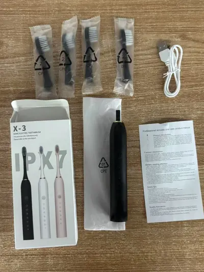 X3 Rechargeable Electric Toothbrush with Water Flosser, Adults and Kids - 12