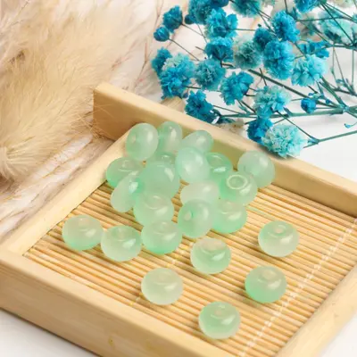 5x8 mm Abacus Bead, Imitation Jade, Flat Spacer Bead - 13