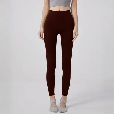 Çıplak Hisli Yoga Taytı, Yüksek Bel, Dikişsiz, Yaz Incelti - 8