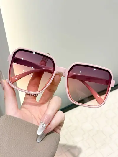 Women's Square Large-Frame Sunglasses, UV Protection, 6-Piece Set - 12