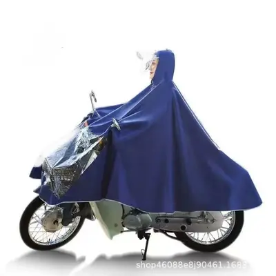 Vergrößerte Fahrrad-Regenponcho Vollschutz - 8