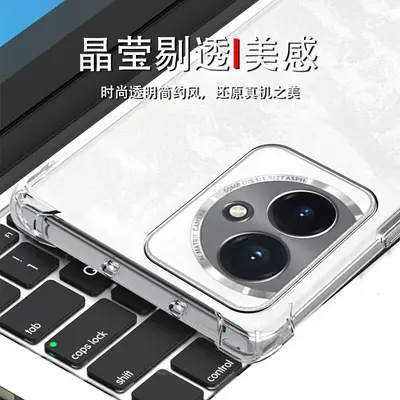 Huawei Honor 100 MAA-AN00 Silicone Case, Airbag Corners, Transparent