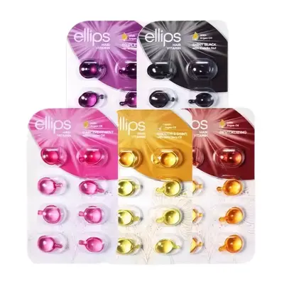 ellips Vitamin Hair Mask for Dyed and Perm-Damaged Hair, 8 or 50 pcs - 6