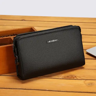 Herren-Handtasche mit Fingerabdruckschloss, großes Fassungsvermögen, diebstahlsicher - 7