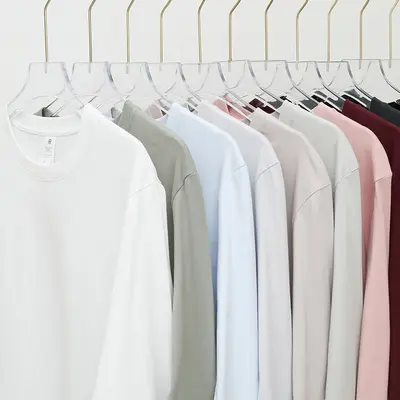 230g Herbst Sincan Strickpamollbaumtrikot schweres Rundhalsbaumwoll-T-Shirt in einfarbig mit langen Ärmeln lockere Passform Herren-Basisshirt Großhandel direkt vom Hersteller - 3