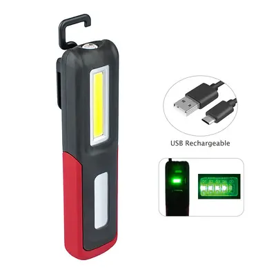 USB Rechargeable COB LED Work Light, Magnetic, Stand-Type - 3