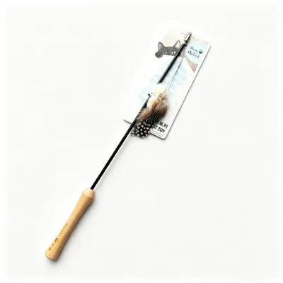 Three-Section Telescopic Cat Feather Wand with Bell - 12