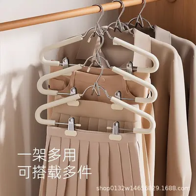 创意连体海绵套装挂衣架可叠加汉服收纳马面裙多功能收纳神器批发