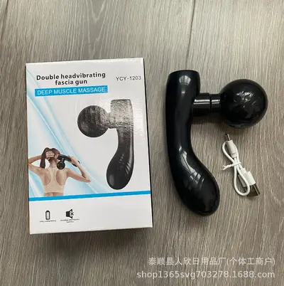 Mini Dual-Head Massage Gun, 4 Vibration Levels, Portable - 7