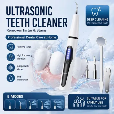 Portable Ultrasonic Dental Scaler for Tartar and Plaque Removal - 2