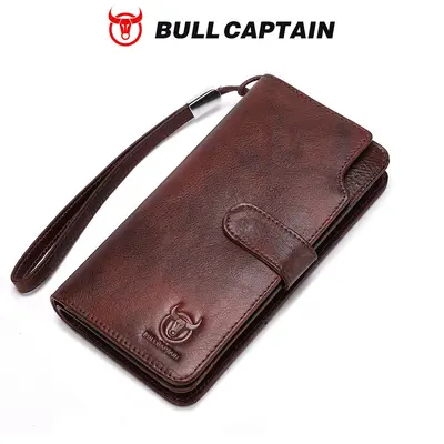 Niu Captain Erkek Hakiki Deri Uzun Cüzdan, Çıtçıtlı, Ehliyetlikli - 7