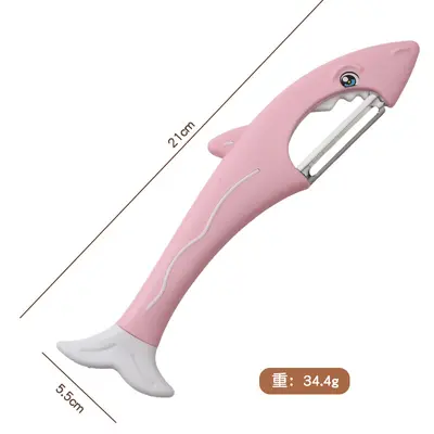 Shark-design vegetable peeler, stainless steel - 6