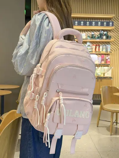 Large-Capacity Multi-Layer School Backpack, Lightweight with Laptop Compartment