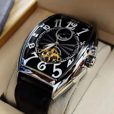 Men's Mechanical Watch Waterproof Barrel Type - 8