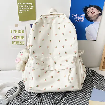 Damenrucksack im japanischen Stil für Schüler, schlichtes Sommerdesign