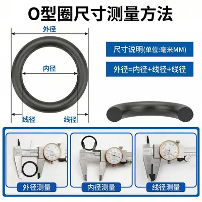 O-Ring Seal 1.5mm Cross-Section NBR Nitrile Rubber, Oil and Temperature Resistant