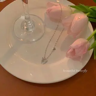 新款蓝眼泪项链女款轻奢水滴设计高级感锁骨链520生日礼物送女友 - 11