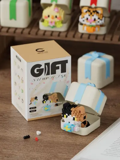 Panda Mini Yapı Taşı Hediye Kutusu, Kızlar İçin, Lego Uyumlu - 11