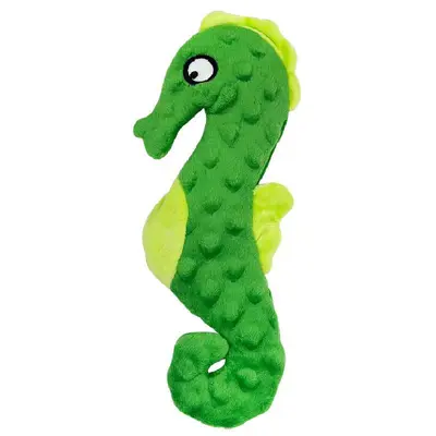 Seahorse Plush Dog Toy with Squeaker, Chew-Resistant