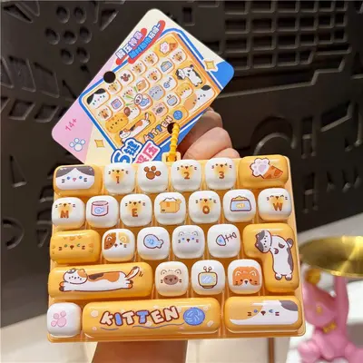 26-Key Fidget Keypad Toy, Stress Relief Keychain Pendant - 10
