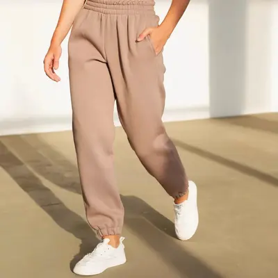 Kadın içi polar astarlı sıcak tutan jogging eşofman altı