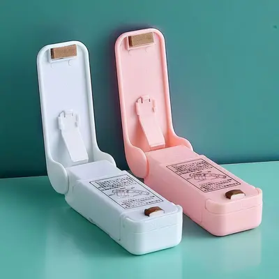 Mini portable hand-press heat sealer for plastic bags