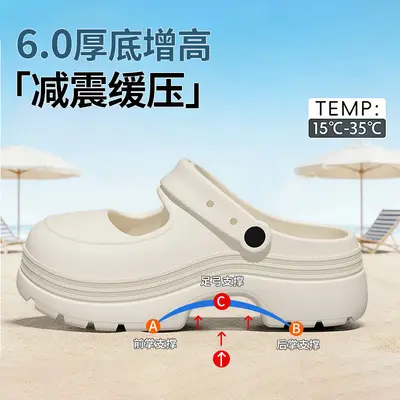 Women's Thick-Sole Mary Jane Sandals, Non-Slip and Shock-Absorbing, Summer
