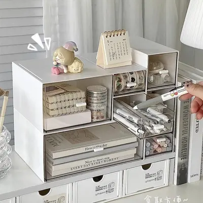 Desktop Drawer Storage Box Acrylic Transparent