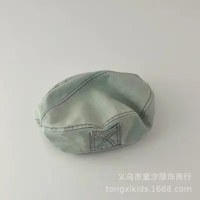 Korean-Style Children's Denim Beret Hat, Spring Autumn Summer, Boys and Girls - 7