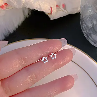 S999 Silver Ear Studs Delicate Compact Pure Silver Premium Pearl Earrings Hypoallergenic Sleep-in Cartilage Studs Ear Jewelry - 12