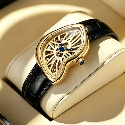 Neue Herrenuhren asymmetrisch modische vielseitige Damen-Vintage-Armbanduhr hohe Qualität leichte Luxus Nische Grenzüberschreitende Quarzuhr