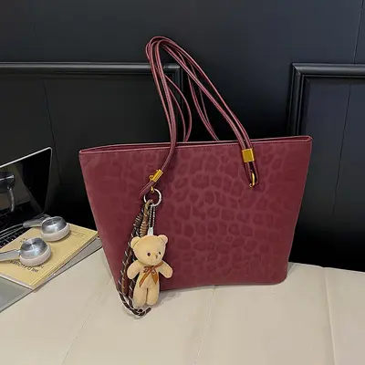 Damen-Handtasche mit Retro-Leopardenmuster, großes Tote Bag - 10