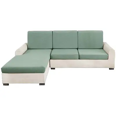 Solid Color Elastic Sofa Cover, Full Coverage, Thickened