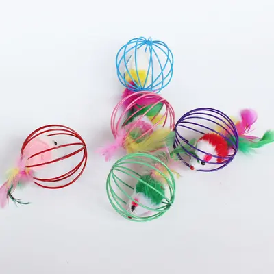 Plüsch-Maus-Katzenspielzeug mit Mäusekäfig