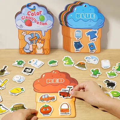 Kinder-Lernbuch mit Stickern, Farb- und Zahlenerkennung - 3