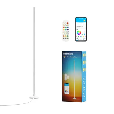 Cross-border LED floor lamp voice-activated lamp bedroom living room RGBIC insert decorative night light gaming atmosphere lamp gaming style