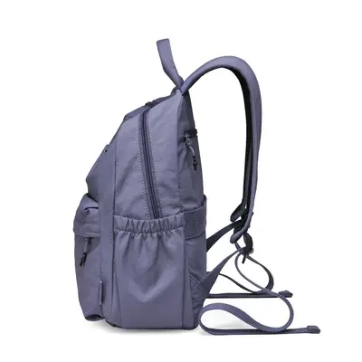 Women's Lightweight Water-Resistant Nylon Backpack, Large Capacity - 4