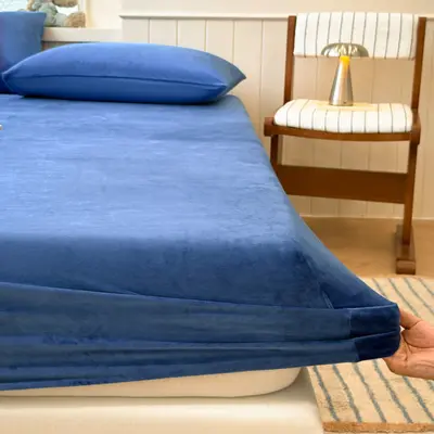 Milk Velvet Deep Pocket Seamless Fitted Sheet, Dust-Proof - 8