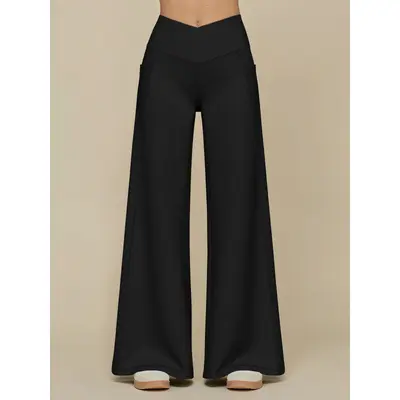 Women's High-Waist Straight-Leg Casual Yoga Pants - 8
