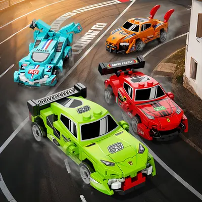 Lego Compatible Mini Pull-Back F1 Racing Car Building Block Set - 2