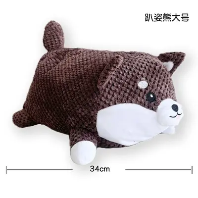 Durable Chew-Resistant Dog Plush Toy Squeaky Pig Sleep Companion - 10