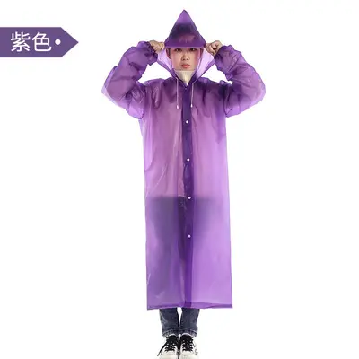 Women's EVA Raincoat, Thickened, Transparent, Waterproof - 9