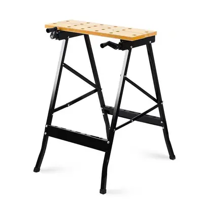 Foldable Woodworking Saw Horse Table, Multifunctional