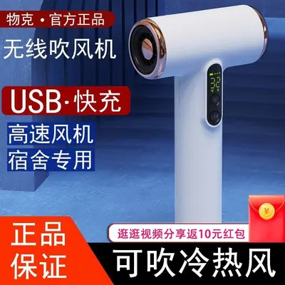 Cordless Rechargeable Hair Dryer with Hot and Cold Air
