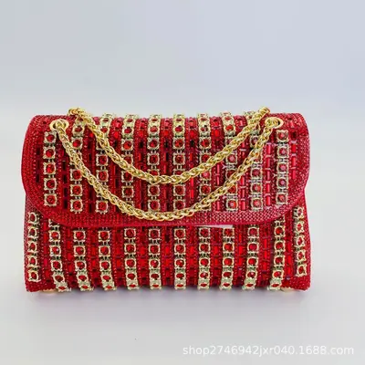 Damen-Abendtasche mit Strass, Partyhandtasche - 12
