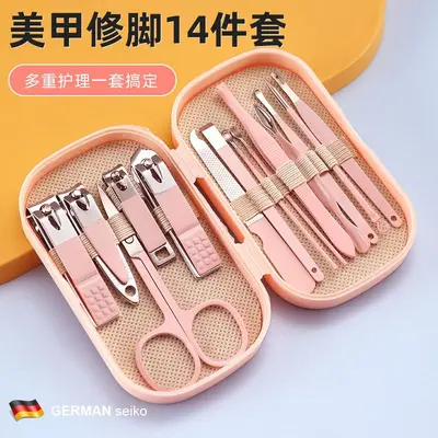 Manicure tool set, 14-piece, stainless steel, portable - 3